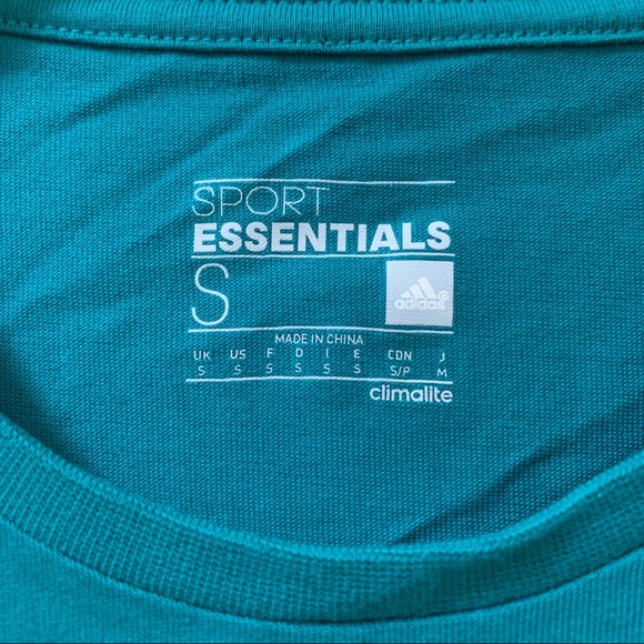 Adidas Sport Essentials Climalite T-Shirt - Teal - Picture 4 of 5